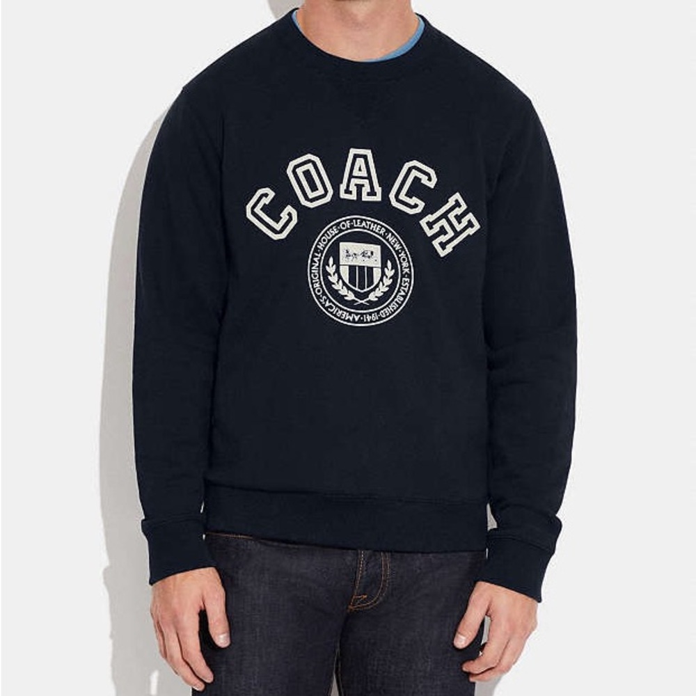 Coach Varsity Crewneck Sweater Large - Picture 2 of 5